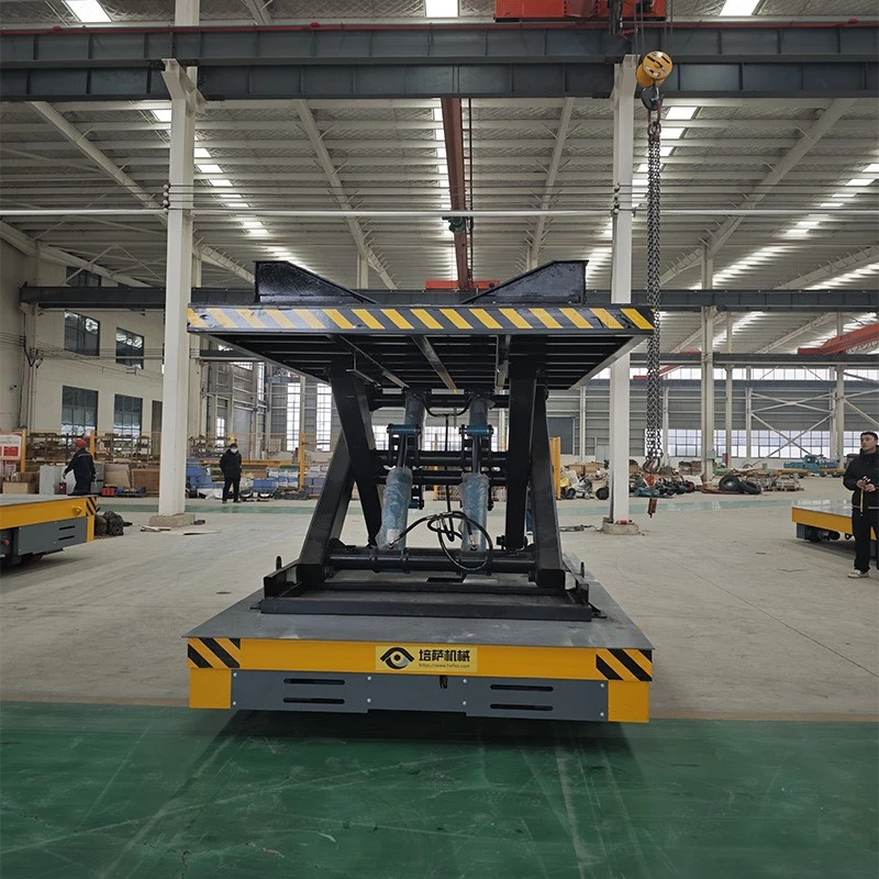 Scissors Lifting Transfer Cart for steel coils